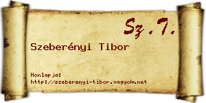 Szeberényi Tibor névjegykártya