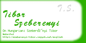 tibor szeberenyi business card